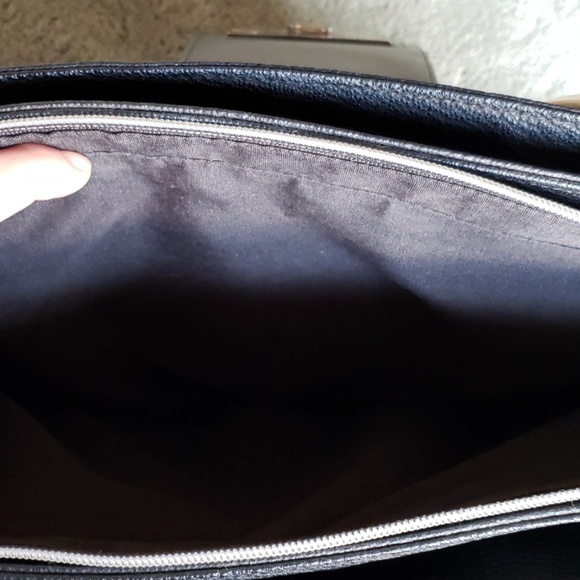 EUC Calvin Klein black/white leather tote bag - Picture 6 of 8